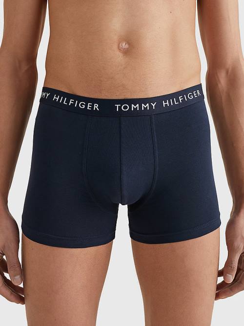 Tommy Hilfiger 3-Pack Repeat Logo Trunks Ondergoed Heren Zwart | TH513KPD