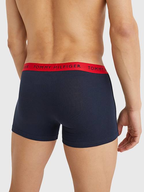 Tommy Hilfiger 3-Pack Repeat Logo Trunks Ondergoed Heren Paars | TH638EXI