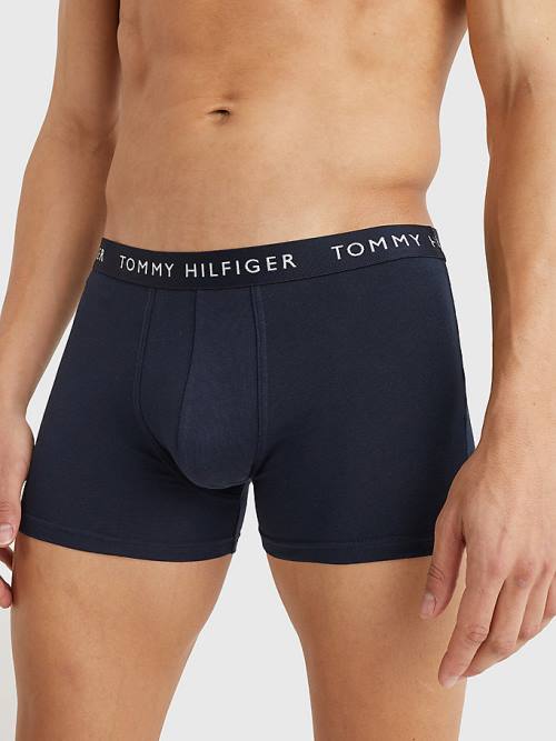 Tommy Hilfiger 3-Pack Repeat Logo Trunks Ondergoed Heren Paars | TH638EXI