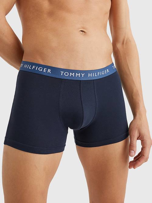 Tommy Hilfiger 3-Pack Repeat Logo Trunks Ondergoed Heren Paars | TH638EXI