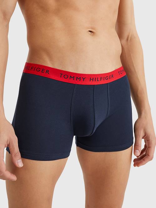 Tommy Hilfiger 3-Pack Repeat Logo Trunks Ondergoed Heren Paars | TH638EXI