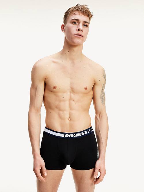 Tommy Hilfiger 3-Pack Statement Waistband Trunks Ondergoed Heren Zwart | TH015VUS