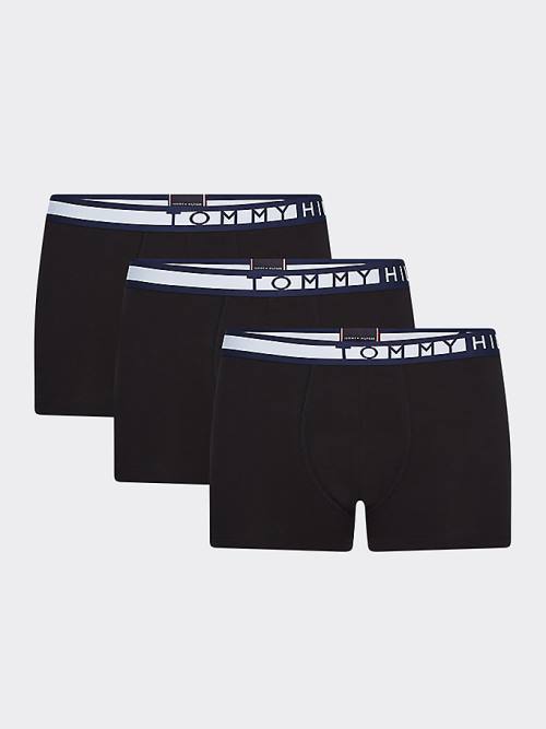 Tommy Hilfiger 3-Pack Statement Waistband Trunks Ondergoed Heren Zwart | TH015VUS