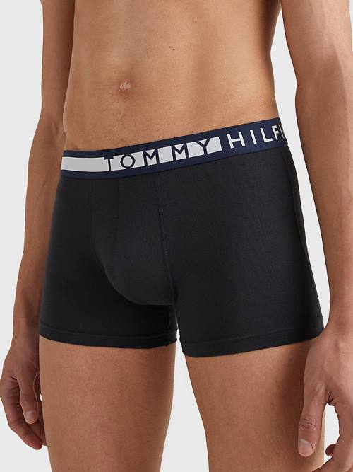 Tommy Hilfiger 3-Pack Statement Waistband Trunks Ondergoed Heren Zwart | TH104DSL