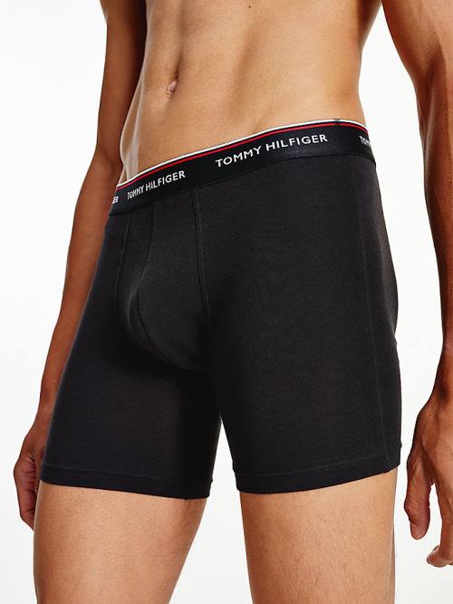 Tommy Hilfiger 3-Pack Stretch Katoenen Boxer Shorts Ondergoed Heren Zwart | TH213RET