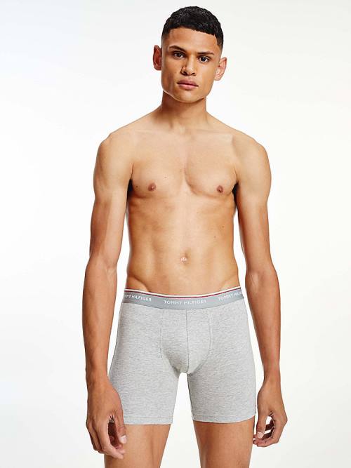 Tommy Hilfiger 3-Pack Stretch Katoenen Boxer Shorts Ondergoed Heren Grijs | TH310CVK