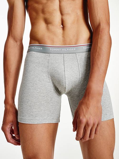 Tommy Hilfiger 3-Pack Stretch Katoenen Boxer Shorts Ondergoed Heren Grijs | TH310CVK