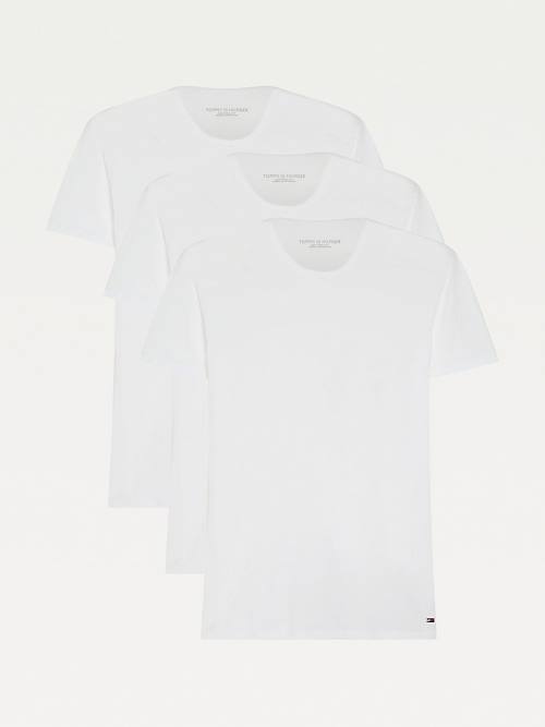 Tommy Hilfiger 3 Pack V-Neck Katoenen Pyjamas Heren Wit | TH165VUI