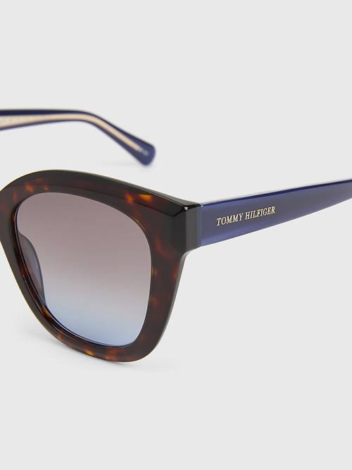 Tommy Hilfiger Acetate Cat-Eye Zonnebril Dames Bruin | TH935NUM