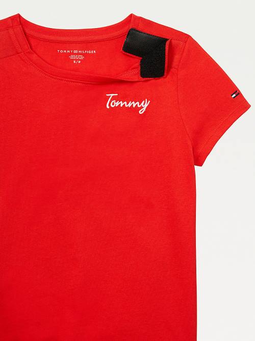 Tommy Hilfiger Adaptive Cap Sleeve Logo T-shirts Meisjes Rood | TH295UKA