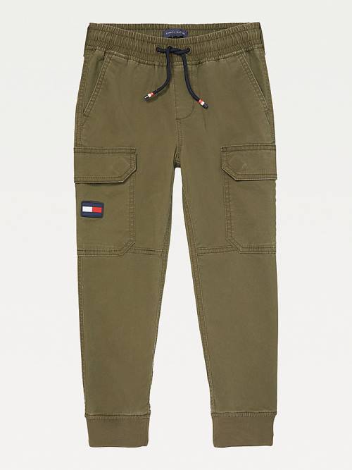 Tommy Hilfiger Adaptive Cargo Joggers Broek Jongens Groen | TH519LGP