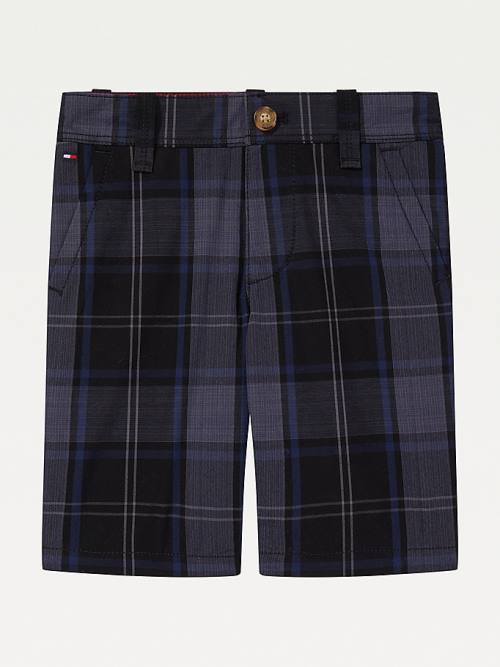 Tommy Hilfiger Adaptive Check Woven Shorts Broek Jongens Blauw | TH257MKN