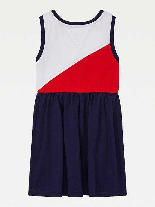 Tommy Hilfiger Adaptive Colour-Blocked Mouwloos Jurken Meisjes Multi | TH072SCI