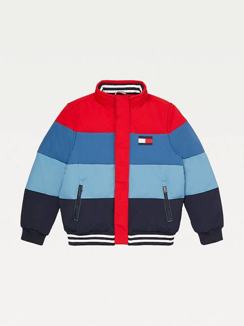 Tommy Hilfiger Adaptive Colour-Blocked Quilted Regatta Jassen Jongens Blauw | TH453MIK