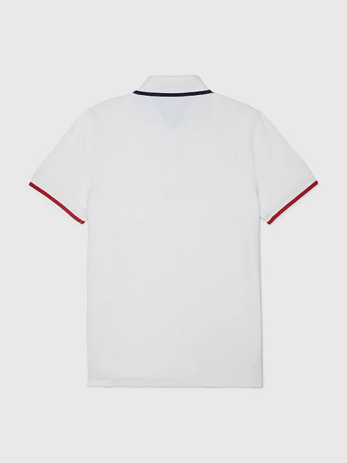 Tommy Hilfiger Adaptive Contrast Poloshirt Heren Wit | TH329PVL