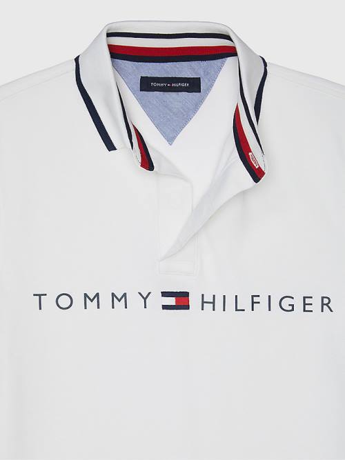 Tommy Hilfiger Adaptive Contrast Poloshirt Heren Wit | TH329PVL