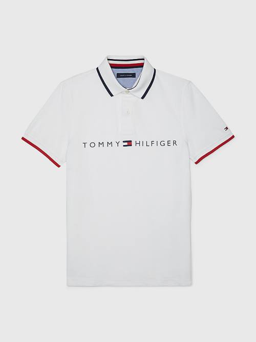 Tommy Hilfiger Adaptive Contrast Poloshirt Heren Wit | TH329PVL