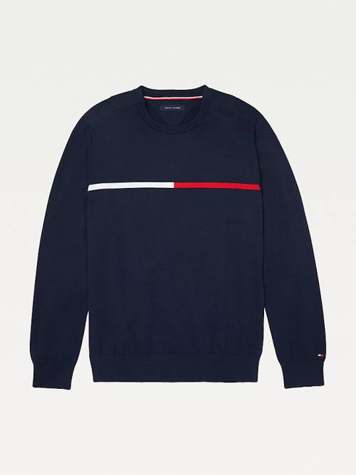 Tommy Hilfiger Adaptive Crew Neck Sweatshirt Truien Heren Blauw | TH271NDL