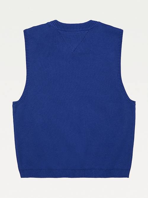 Tommy Hilfiger Adaptive Crop Mock Turtleneck Jumper Truien Dames Blauw | TH580UXS