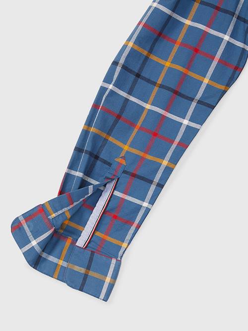 Tommy Hilfiger Adaptive Custom Fit Windowpane Check Overhemd Heren Blauw | TH564MTR