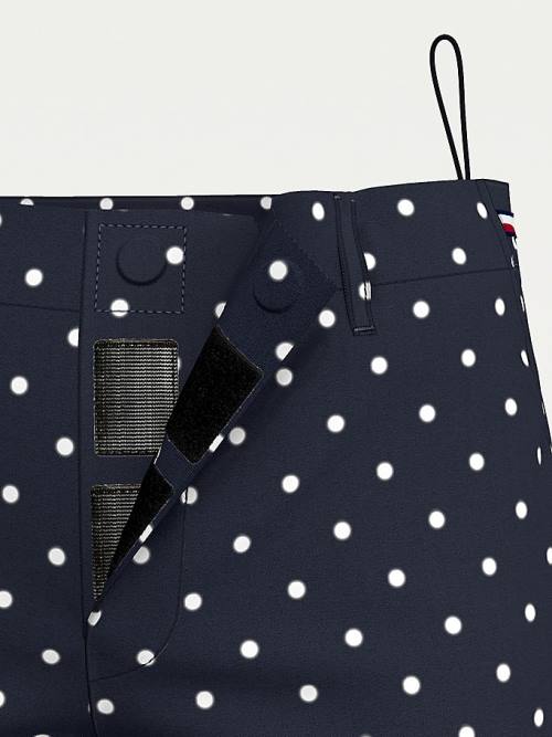 Tommy Hilfiger Adaptive Dot Print Korte Broek Dames Blauw | TH563SJK