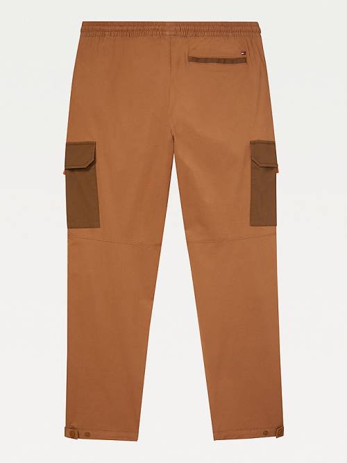 Tommy Hilfiger Adaptive Elasticated Cargo Joggers Broek Heren Bruin | TH047VOP