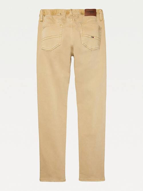 Tommy Hilfiger Adaptive Elasticated Slim Straight Jeans Heren Khaki | TH365RMQ