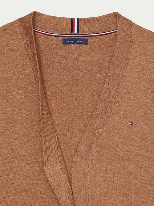 Tommy Hilfiger Adaptive Essential Katoenen Cardigan Truien Dames Bruin | TH024MKQ