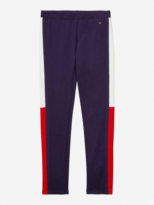 Tommy Hilfiger Adaptive Flag Leggings Broek Meisjes Blauw | TH901DVT