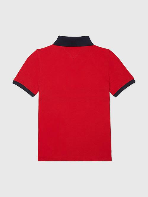 Tommy Hilfiger Adaptive Icons Stripe Polo T-shirts Jongens Rood | TH291TER