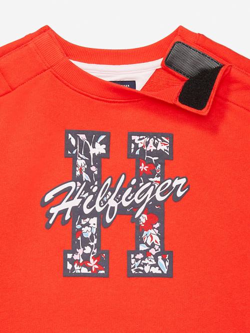 Tommy Hilfiger Adaptive Layered Look Jurken Meisjes Rood | TH460WPT