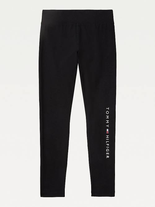 Tommy Hilfiger Adaptive Logo Leggings Dames Zwart | TH873WOU