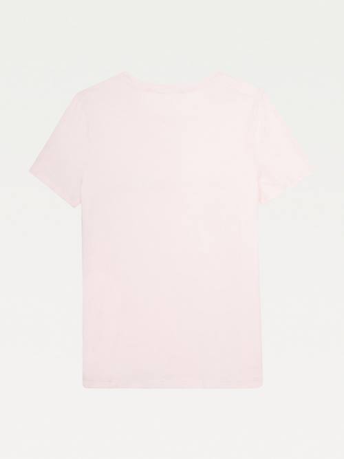 Tommy Hilfiger Adaptive Logo T-shirts Dames Roze | TH875LNU