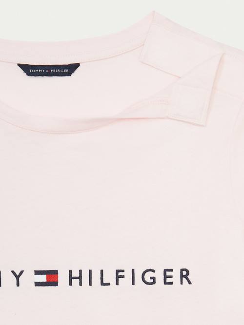 Tommy Hilfiger Adaptive Logo T-shirts Dames Roze | TH875LNU