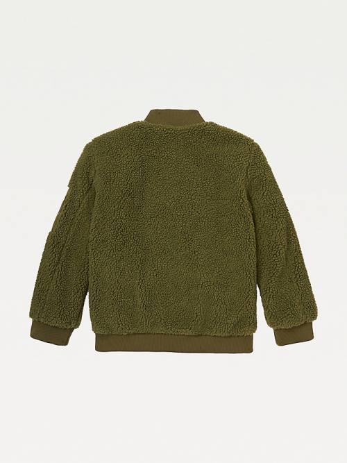 Tommy Hilfiger Adaptive Mixed Teddy Bomber Jassen Jongens Groen | TH249TKC