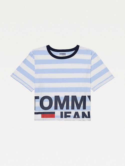 Tommy Hilfiger Adaptive Organic Katoenen T-shirts Dames Blauw | TH709CUG