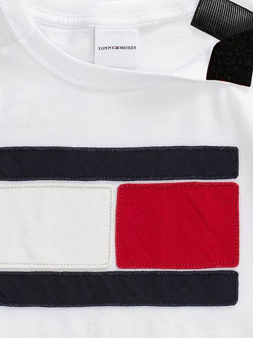 Tommy Hilfiger Adaptive Oversize Flag Logo T-shirts Jongens Wit | TH390RDJ