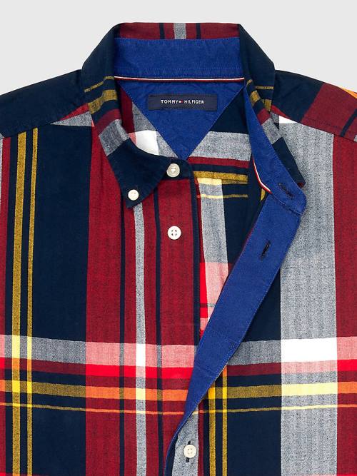 Tommy Hilfiger Adaptive Plaid Check Slim Fit Overhemd Heren Multi | TH542BYU