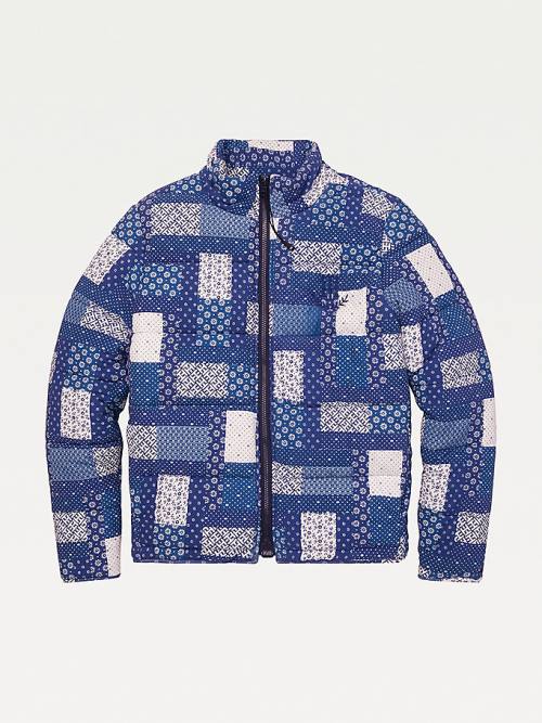 Tommy Hilfiger Adaptive Print Puffer Jassen Dames Blauw | TH237ABL