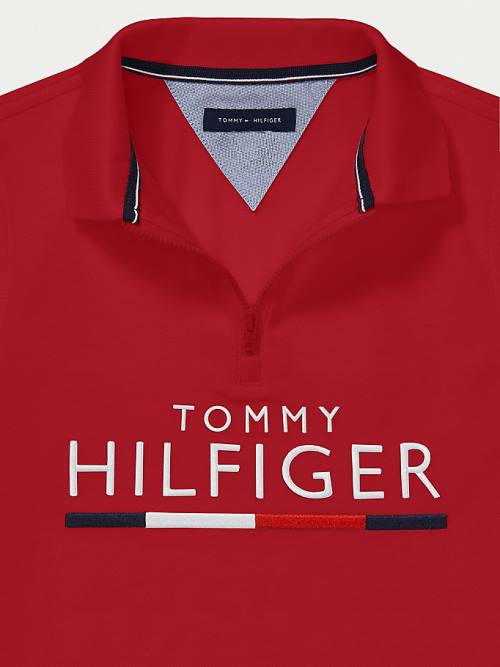 Tommy Hilfiger Adaptive Pure Katoenen Polo T-shirts Jongens Rood | TH539ZAJ