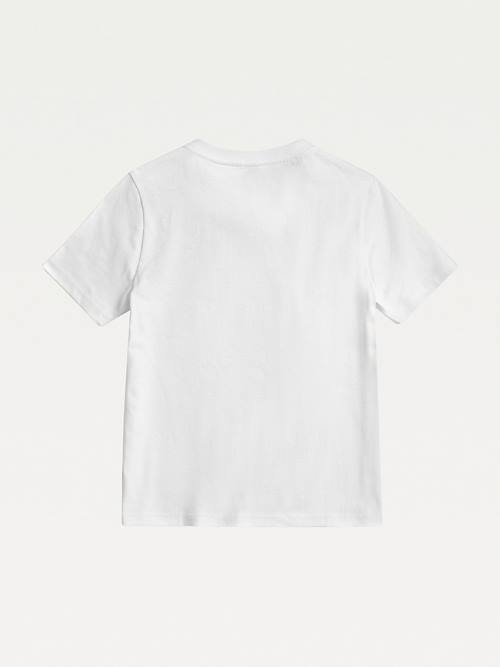 Tommy Hilfiger Adaptive Pure Katoenen T-shirts Jongens Wit | TH604PFN