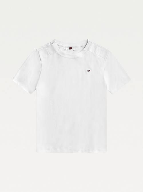 Tommy Hilfiger Adaptive Pure Katoenen T-shirts Jongens Wit | TH604PFN