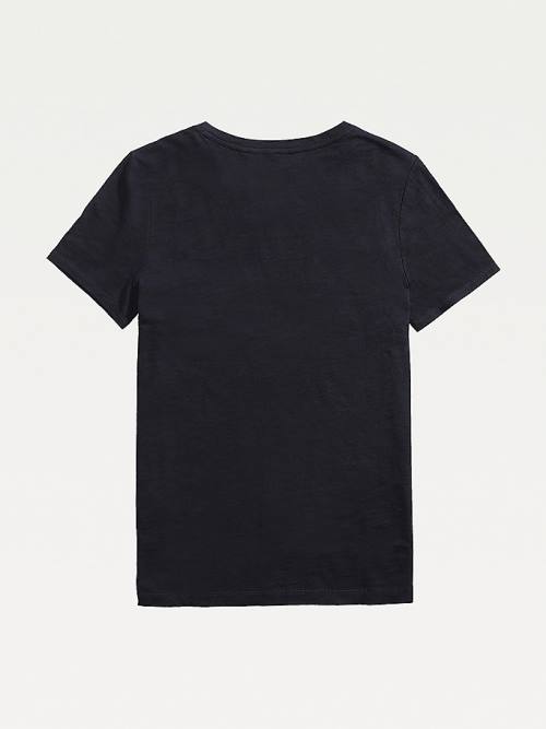 Tommy Hilfiger Adaptive Pure Katoenen T-shirts Dames Blauw | TH713VJO