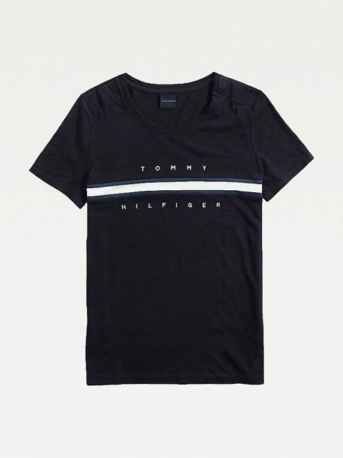 Tommy Hilfiger Adaptive Pure Katoenen T-shirts Dames Blauw | TH713VJO