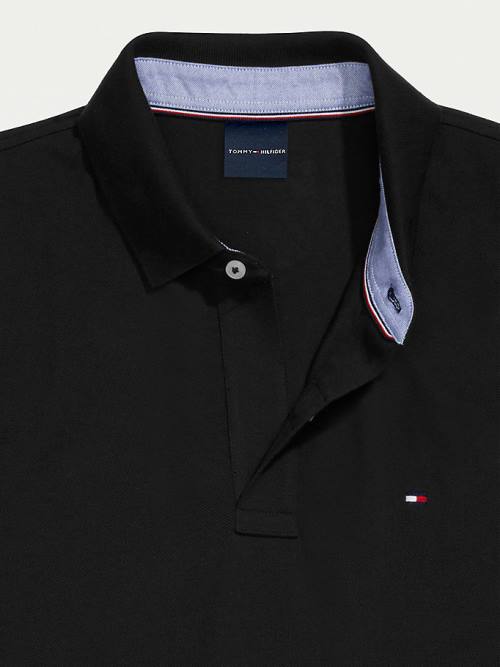 Tommy Hilfiger Adaptive Regular Fit Ivy Poloshirt Heren Zwart | TH107YLQ