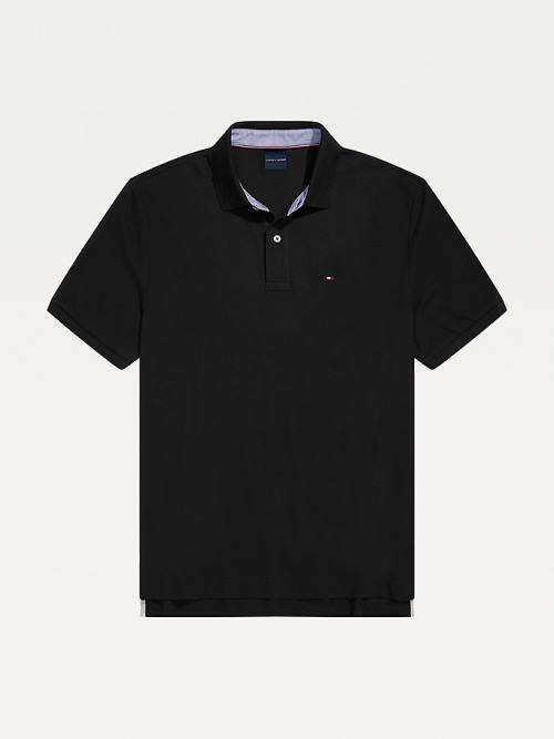 Tommy Hilfiger Adaptive Regular Fit Ivy Poloshirt Heren Zwart | TH107YLQ