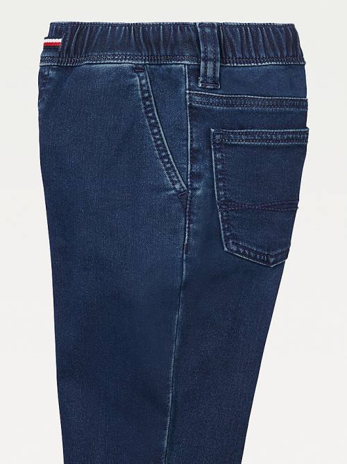 Tommy Hilfiger Adaptive Slim Straight Denim Joggers Jeans Jongens Blauw | TH701PDU