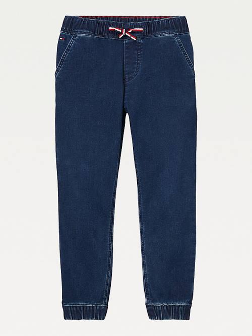 Tommy Hilfiger Adaptive Slim Straight Denim Joggers Jeans Jongens Blauw | TH701PDU