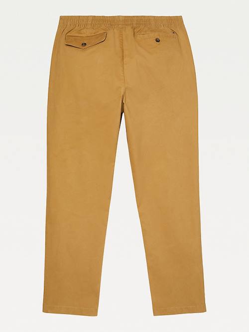 Tommy Hilfiger Adaptive Stretch Katoenen Chinos Broek Heren Khaki | TH735DFX