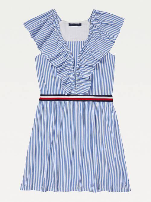 Tommy Hilfiger Adaptive Stripe Mouwloos Jurken Meisjes Blauw | TH795NQA